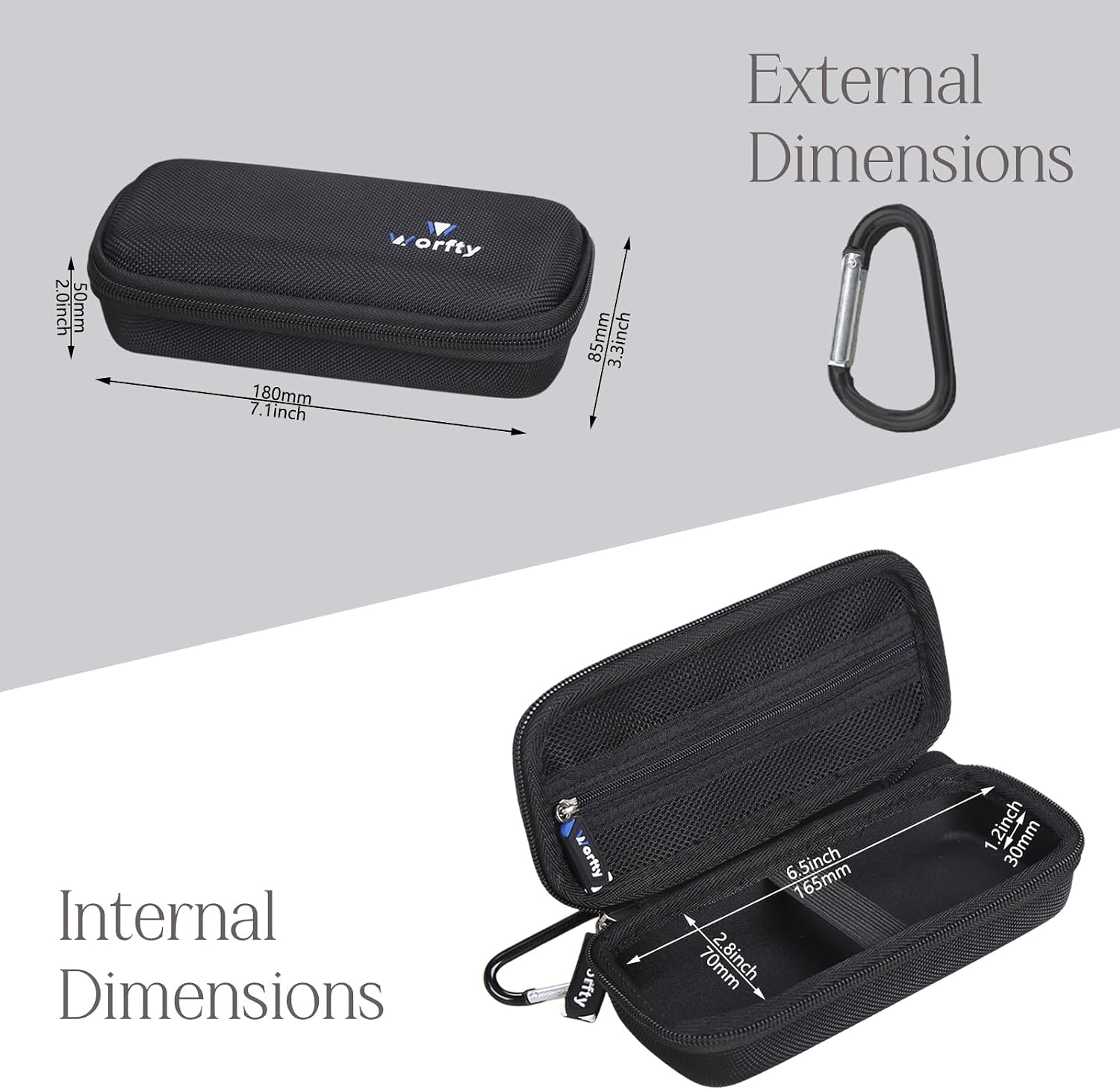 Case Compatible with Panasonic ES-RM3B-K/ES-RM3B-A/ES-RM3B-G Electric Razor for Men Wet Dry Shaver with 3-Blade Cutting System - Hard Protective Travel Carrying Storage Bag (Box Only) (Black)