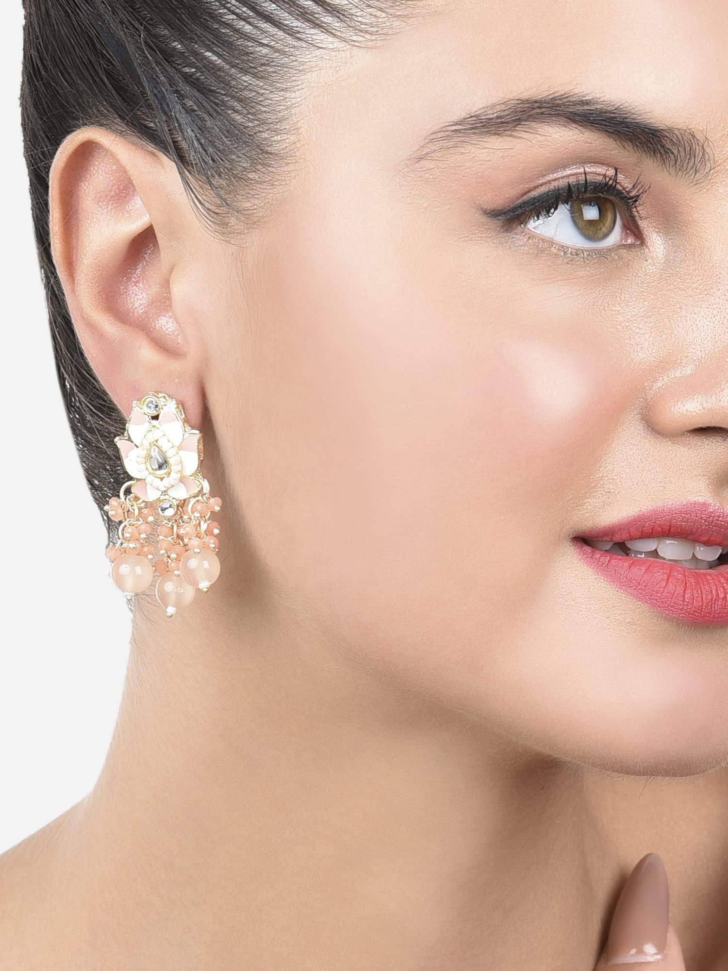 Meenakari Ethnic Cluster Beads Drop Earring, Gift for Her