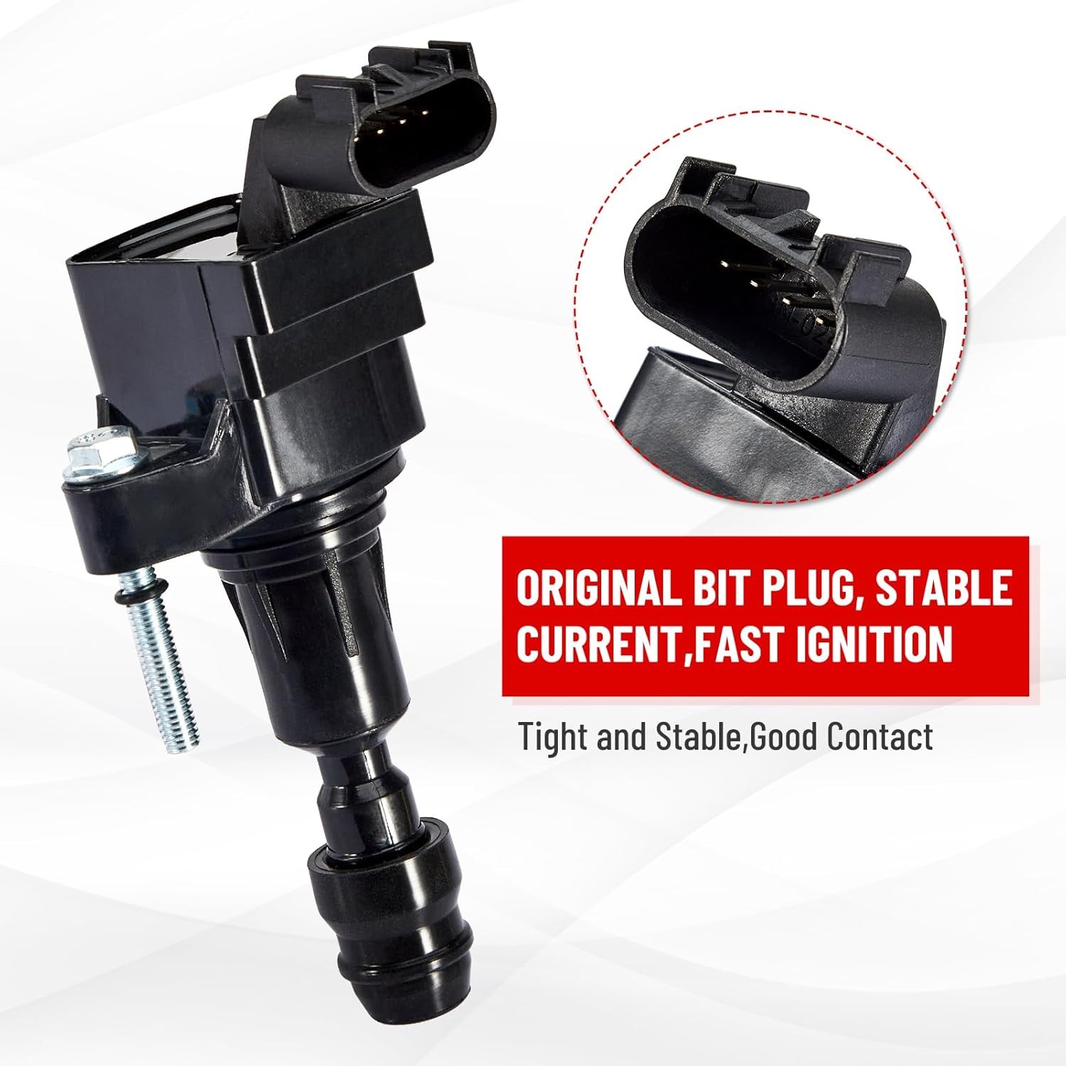 Pindex 4 Pack UF491 Ignition Coil Pack 12578224 and Spark Plugs XP5263 Coil Pack Kits Compatible with Chevy Equinox 10-17 Malibu 08-14 GMC Terrain 10-17 Buick Verano 12-17 2.0L 2.2L 2.4L L4