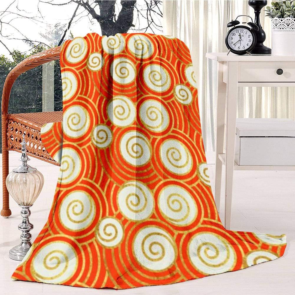 Oriental waves seamless pattern stock illustration Bed Blanket Plush Velvet Soft Warm Blanket Lightweight Microfiber Blanket Christmas Blanket for Bed Chair Sofa, 130x150cm