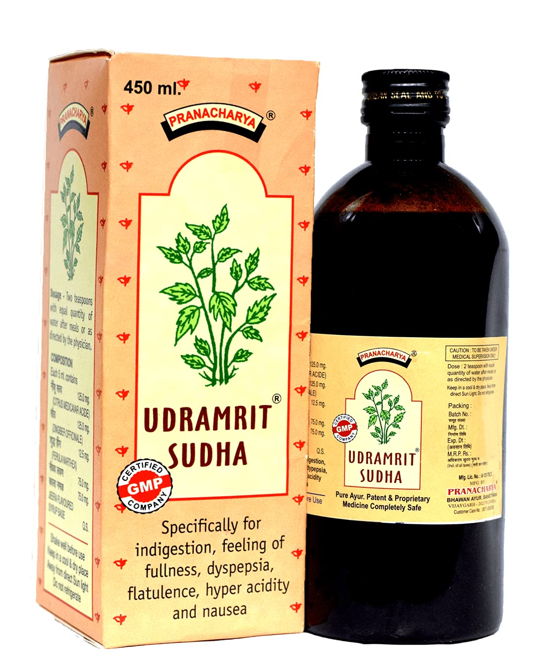 Pranacharya|Udramrit Sudha|Best For Acidity/Indigestion/Nausea|Herbal|Ayurvedic Juice - 900 G (B094YD9HCF) Amazon Price History, Amazon Price Tracker