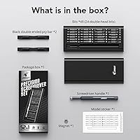 Vista 7 de Jorest Juego de destornilladores de precisión 52 en 1, mini kit de herramientas de reparación con Torx para Macbook, computadora, laptop, iPhone