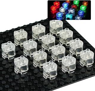 Light Up Bricks Accessories Kits, 2x2 Classic Transparent LED Light Brick Pack, 14 Pieces Parts Building Blocks Set Toys