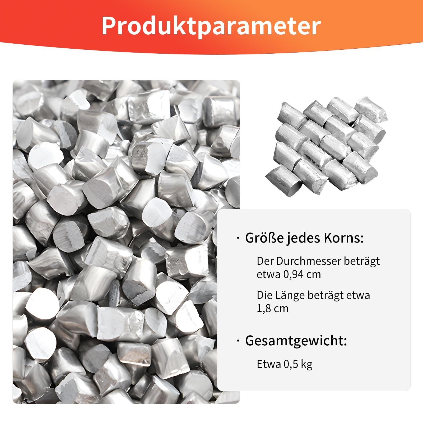 Pellet di alluminio grezzo al 99,6% di elevata purezza da 1 libbre,Lingotto di alluminio per colata di metallo,Fusione del metallo,Fai da te,Reazioni chimiche