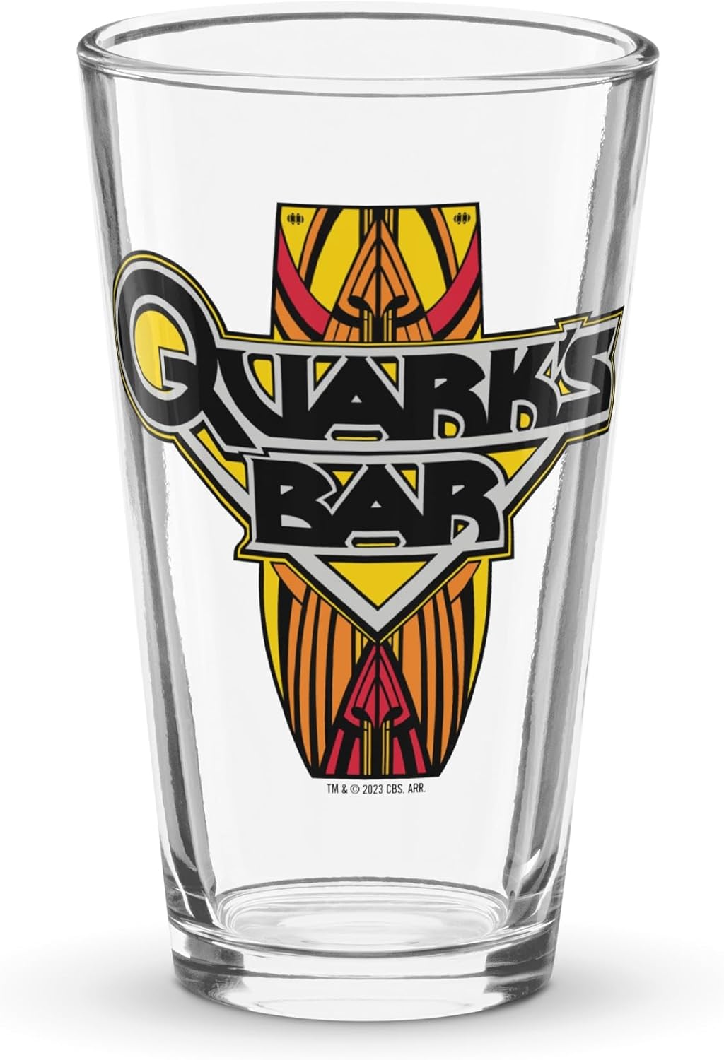 Star Trek Deep Space Nine Quark's Bar Pint Glass, Beer Glassware, Pub Glass, 16 oz, Officially Licensed