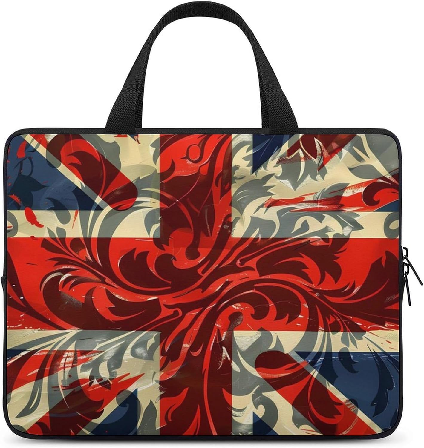 Union Jack UK British Flag Laptop Bag Print Computer Sleeve Case Protector Briefcase Totes for Women Men