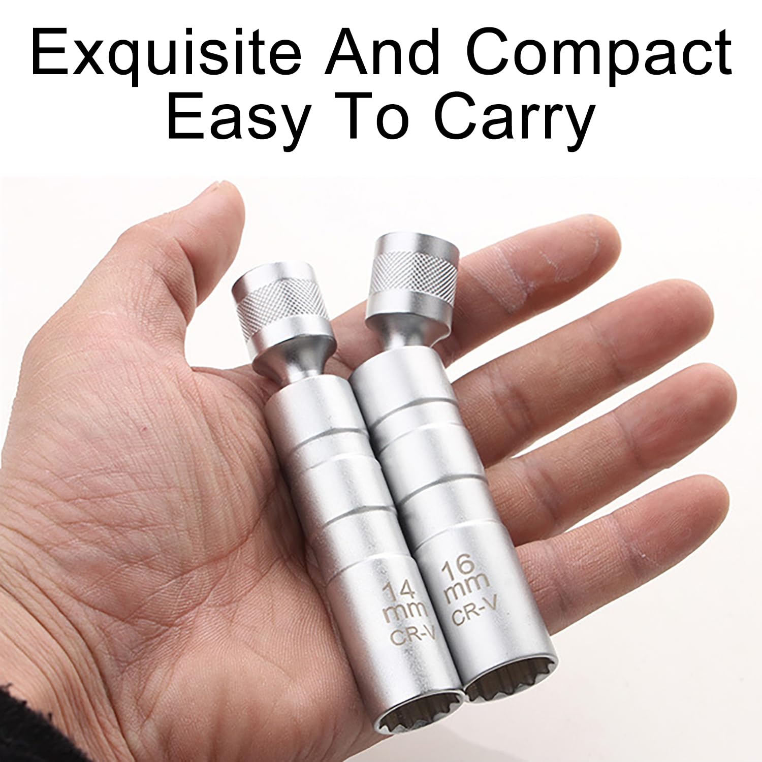 2 Pezzi Chiave Candela 16mm/14mm, Chiave per Candele Auto, Universale Magnetico Flessibile Chiave Candela per la Riparazione Dell'auto per Rimuovere le Candele Dell'auto