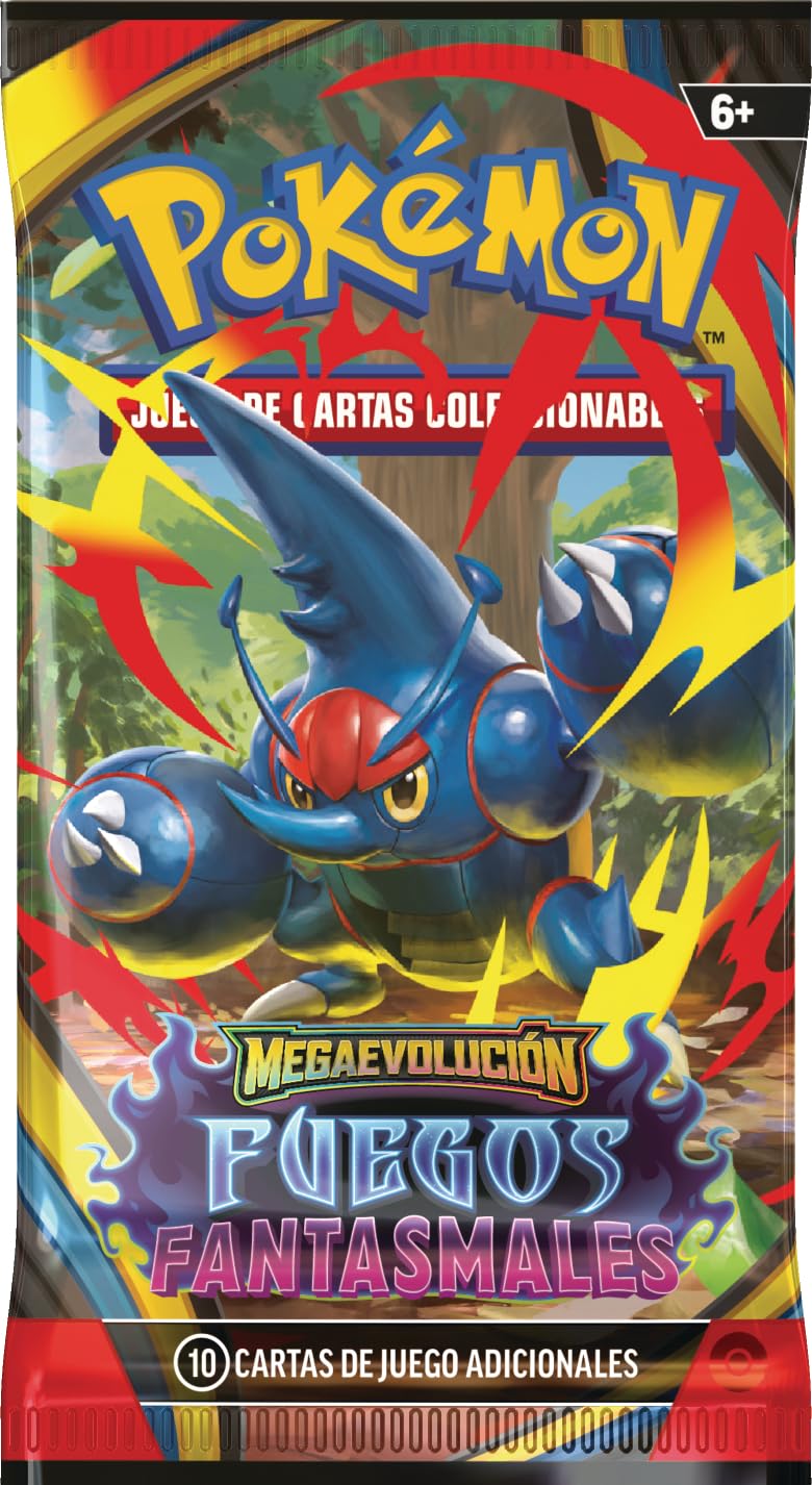 Pokémon: Expositor de Sobres de Mejora de Megaevolución-Fuegos Fantasmales de JCC Pokémon (18 Sobres de Mejora)