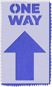 Stencil Stop One Way Directional Flow Signage Stencil - Reusable for DIY Projects, Painting, Drawing, Crafts - 14 Mil Mylar Plastic 3.38 X 6 inches