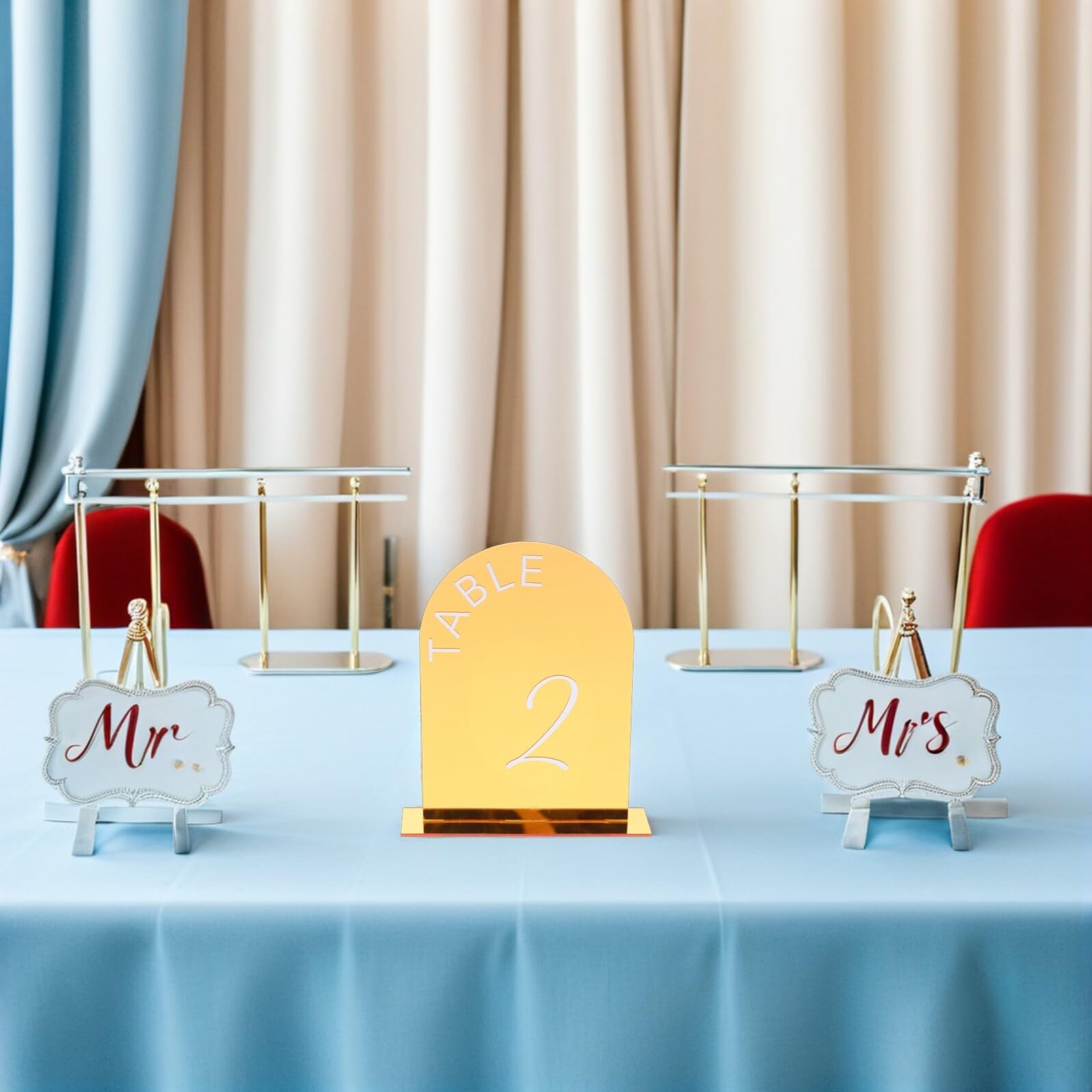 10 Stück Tischnummernhalter Für Hochzeiten Tischschildhalter Doppelseitige Tischnummern Für Hochzeiten Formelle Tischnummern Gold