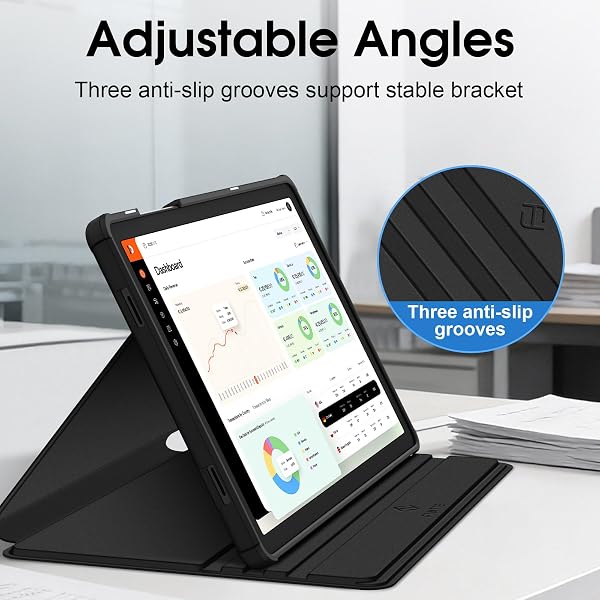 Fintie Hülle für Samsung Galaxy Tab A11+ Plus 11" 2025 / Tab A9+ Plus 11 Zoll 2023, Slim TPU Folio Tablet Schutzhülle mit Standfunktion, Schwarz - 3