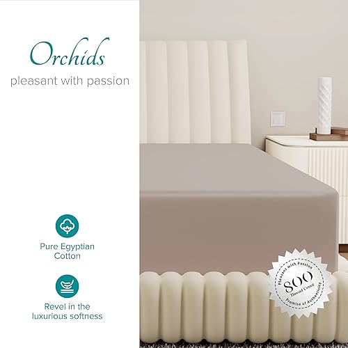 Miniatura 24 de Carressa Linen Sábana bajera ajustable 100% algodón tamaño King – Sábana bajera de 800 hilos King de algodón, lujosamente suave, refrescante