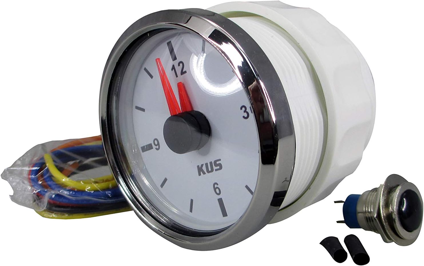KUS Pactrade Marine Boat Marine Car RV Truck Hour Quartz Clock Gauge Dial 12 Hour 12V/24V