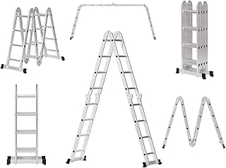 Multi-Purpose Ladder – Lightweight Aluminium, 150kg Capacity, Foldable, 4810mm Extended Height, Anti-Slip Feet, Ideal for Home, Office, DIY & Professional Use