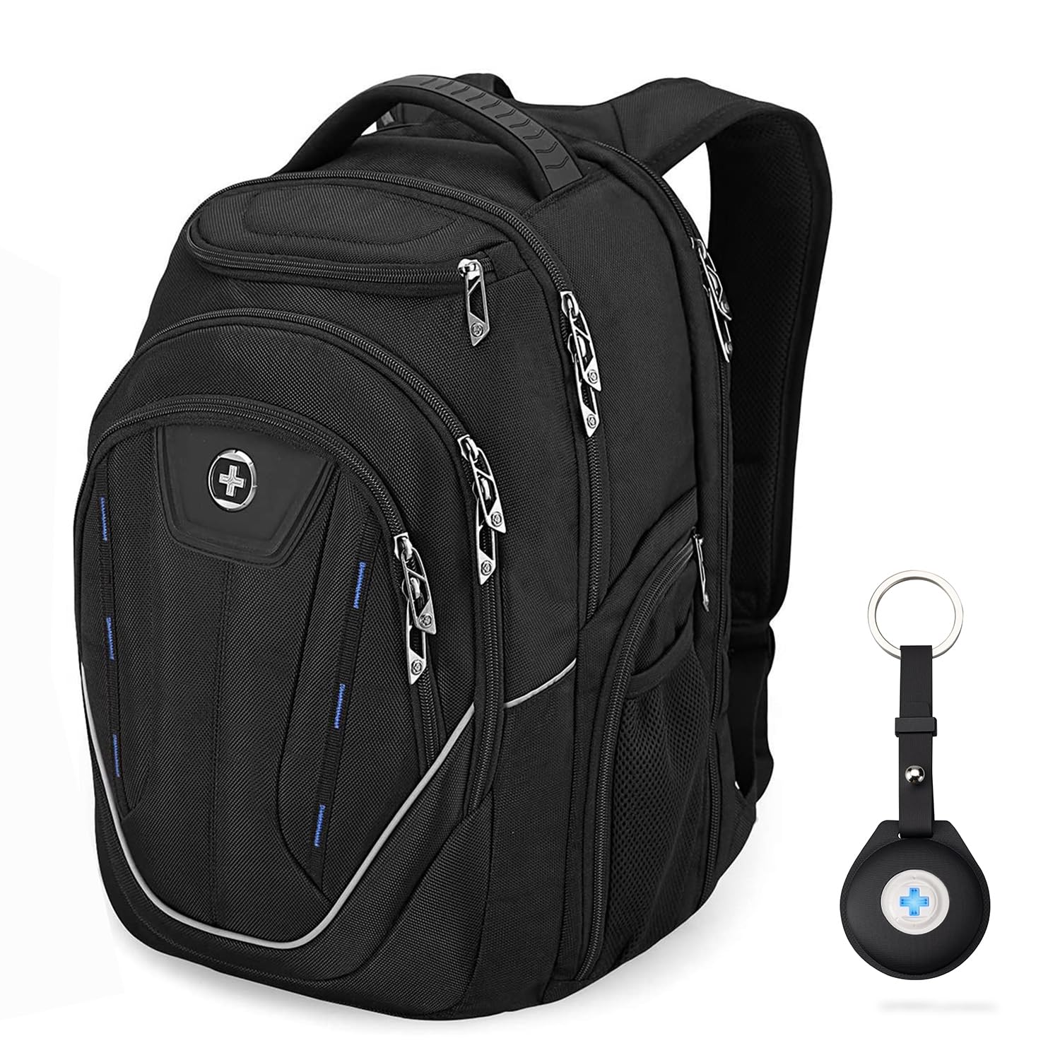 Swissdigital Design TSA Business Laptop Backpack For Men with Apple Find My,Travel Backpa…