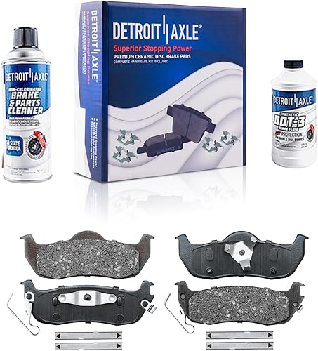 Miniatura 33 de Detroit Axle - Pastillas de freno traseras para Chevrolet Captiva Sport Equinox GMC Terrain Pontiac Torrent Saturn Vue XL-7, Pastillas de freno de