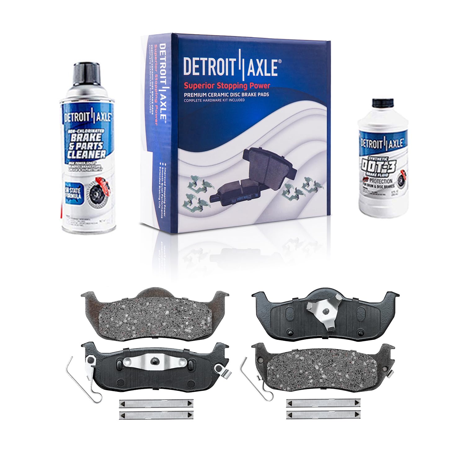 Detroit Axle - Rear Brake Pads for 2005-2015 Nissan Armada 2004-2015 TITAN