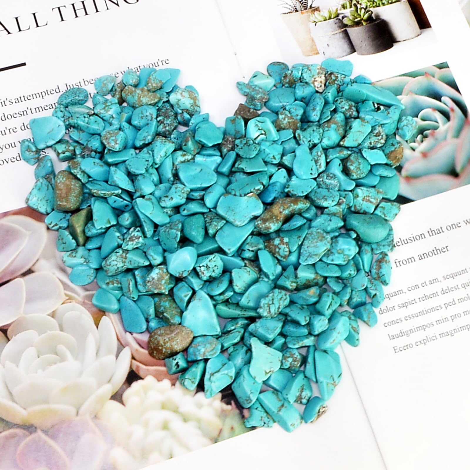 fengshuisale Turquoise Tumbled Stone Gemstone Crystal Healing Rock