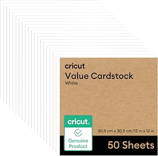 Cricut® Value Cardstock, White - 12 in x 12 in (50 Sheets)