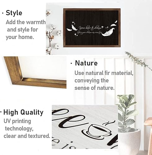 Miniatura 6 de Love Quote Wood Framed Sign You Have to Dream before Your Dreams Can Come True Vintage Wood Picture Frame Motivational Farmhouse Entryway Wood Sign