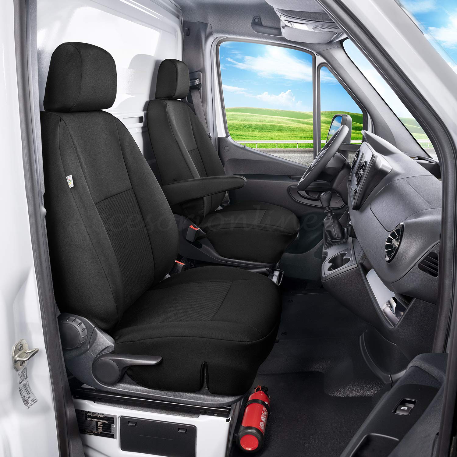 Fundas de Asiento para Sprinter Desde 2018-100% A Medida, máxima Calidad W907 (Sprinter Desde 2018 (1+1))