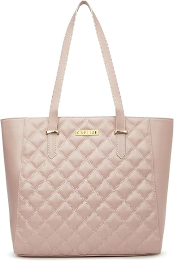 Caprese Tilly Large Tote Bag for Women | Stylish Quilted, Durable, Multi-Compartment Design for Work, Travel, Shopping | L...