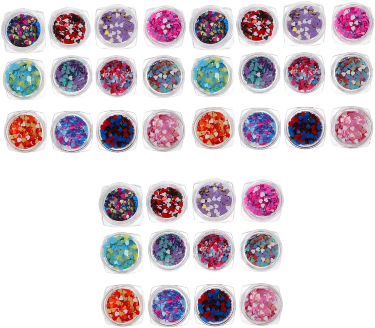 Sets DIY Nail Art Glitter Sequins Heart Shaped for Face Nail Decoration for Parties Boxes