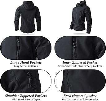 Waterproof Tactical Camo Jacket for Men, Fleece Lined