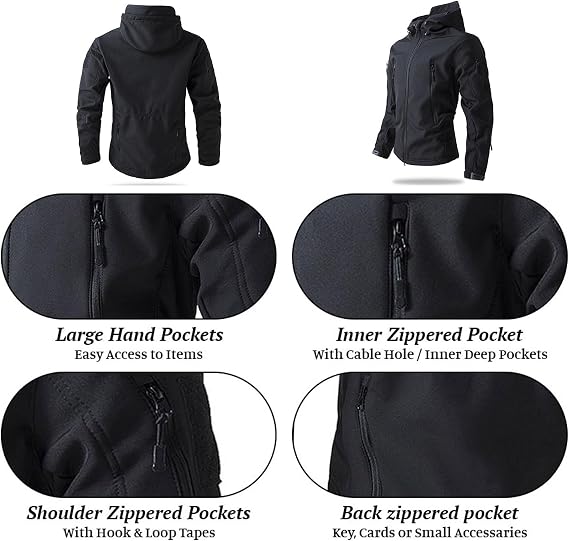 Waterproof Tactical Camo Jacket for Men, Fleece Lined