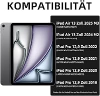 Vobafe iPad Air 13" és iPad Pro 12.9" billentyűzetes tok QWERTZ, trackpad, 7 szín világítás 2