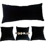 APZDFGIFCD 4 Pack Long Watch Pillow Velvet Bracelet Bangle Cushions Display Pillows for Watch, Necklace Jewelry Show Organizer,Black