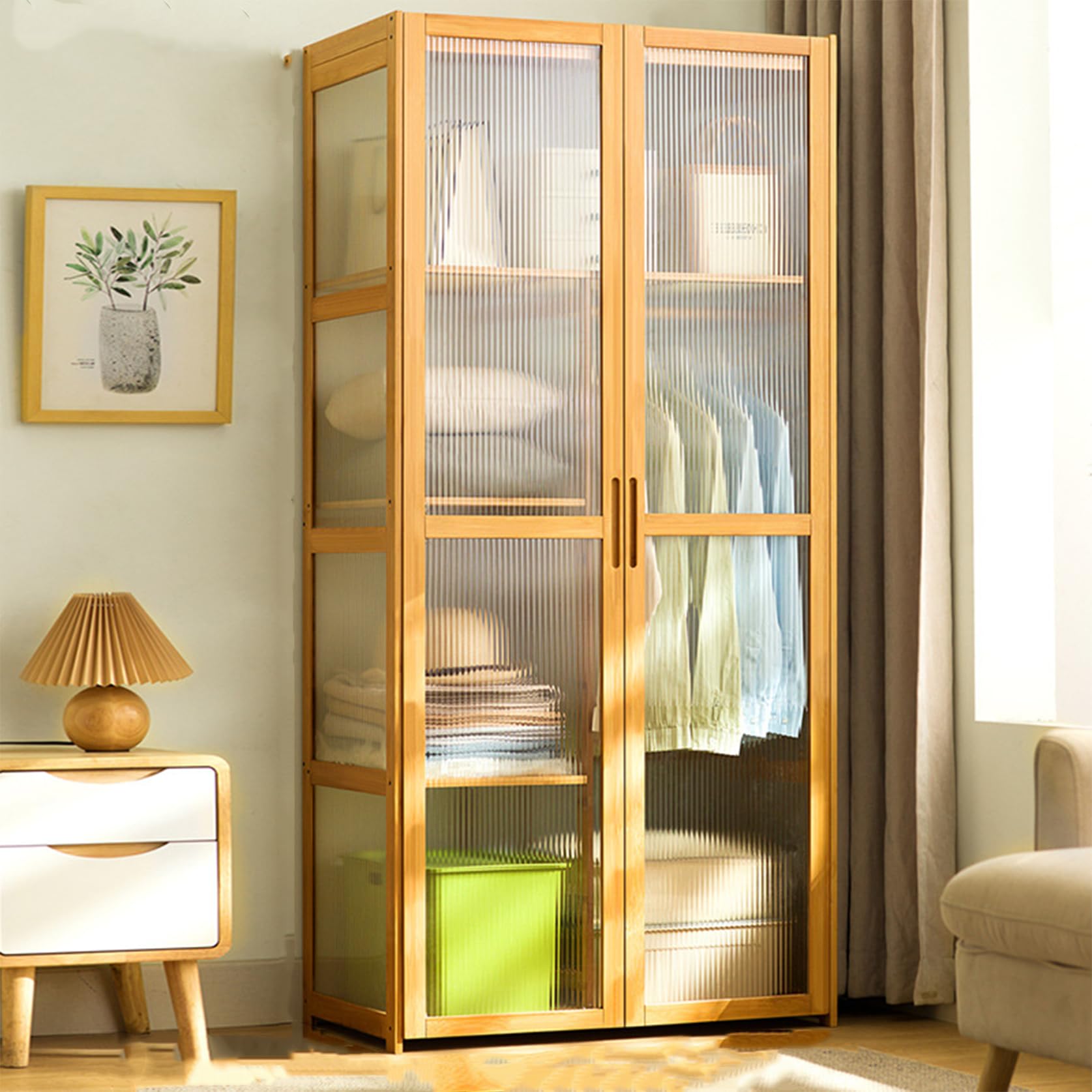 Pack Of 4 Foldable Wardrobe Organiser, Wardrobe Organiser, Stackable Storage Boxes, Cabinet