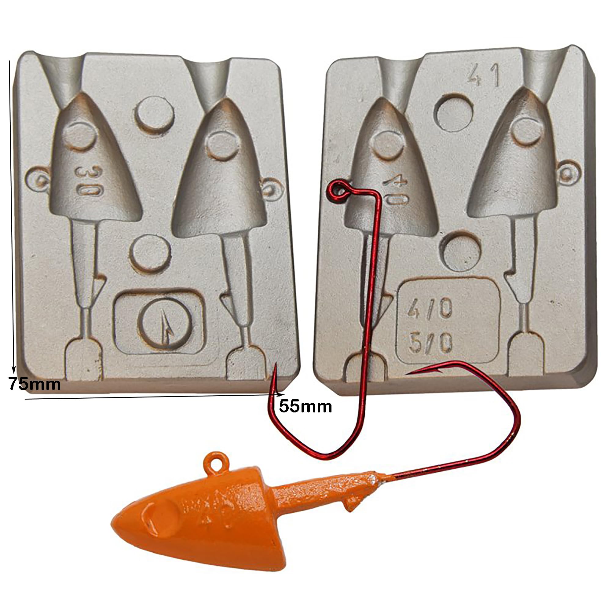 FishHead Jig Fishing Mold 30-40g_shore, barca e tutti i predatori