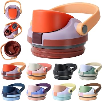 Replacement Lid for Owala FreeSip Sway 30oz Water Bottle and Tumbler 30 oz BPA-Free, Secure Seal, Leak-Proof Lock, Compatible with Owala FreeSip Bottles & Straws Orange & Red