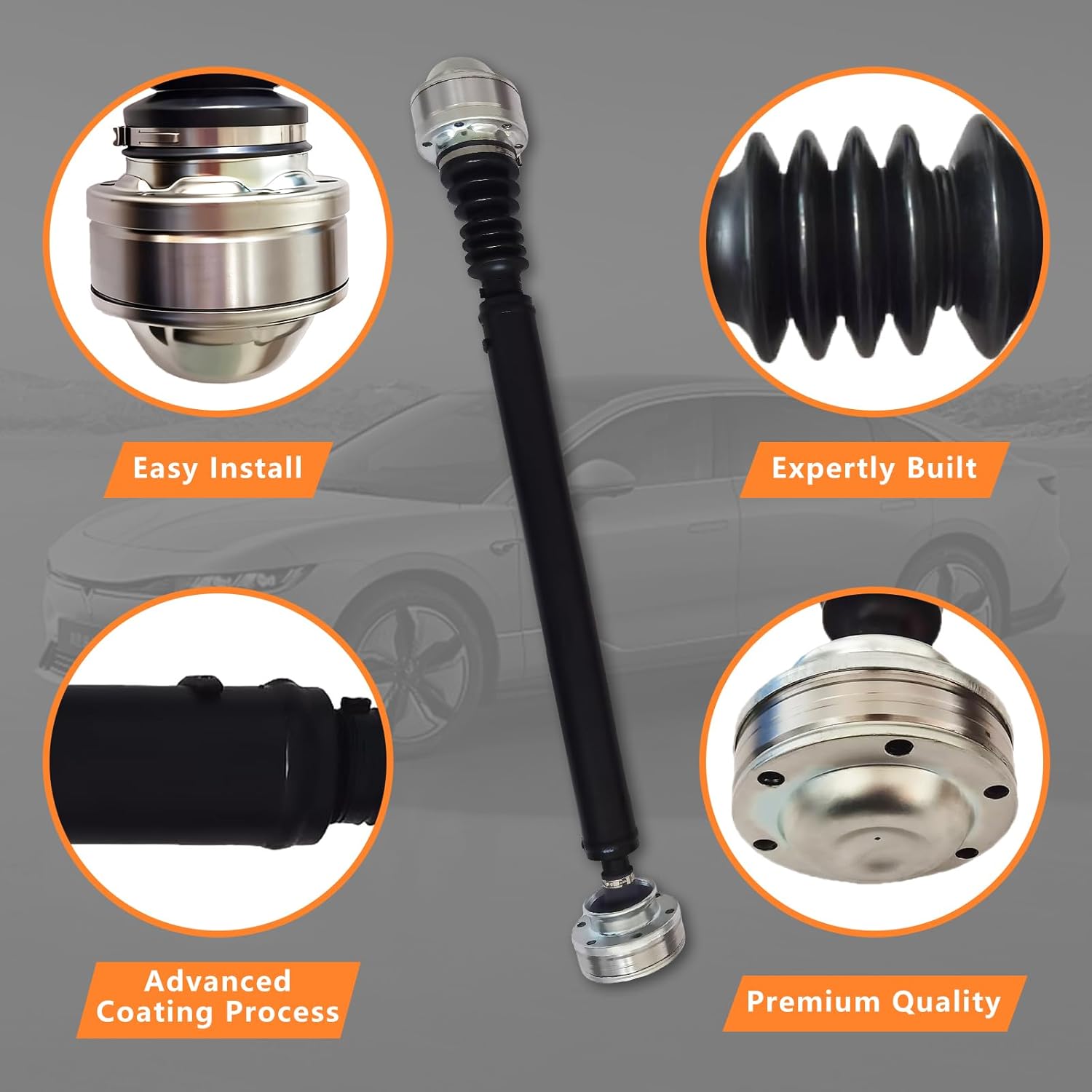 52853432AA Front Driveshaft Assembly Fit for Jeep Commander 2007-2010, for Jeep Grand Cherokee 2007-2010, Propeller Drive Shaft Replace# 938138 65-3012 653012