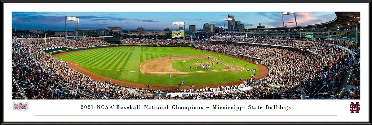 2021 College World Series Champions - Mississippi State- Panoramic Posters and Framed Pictures by Blakeway Panoramas