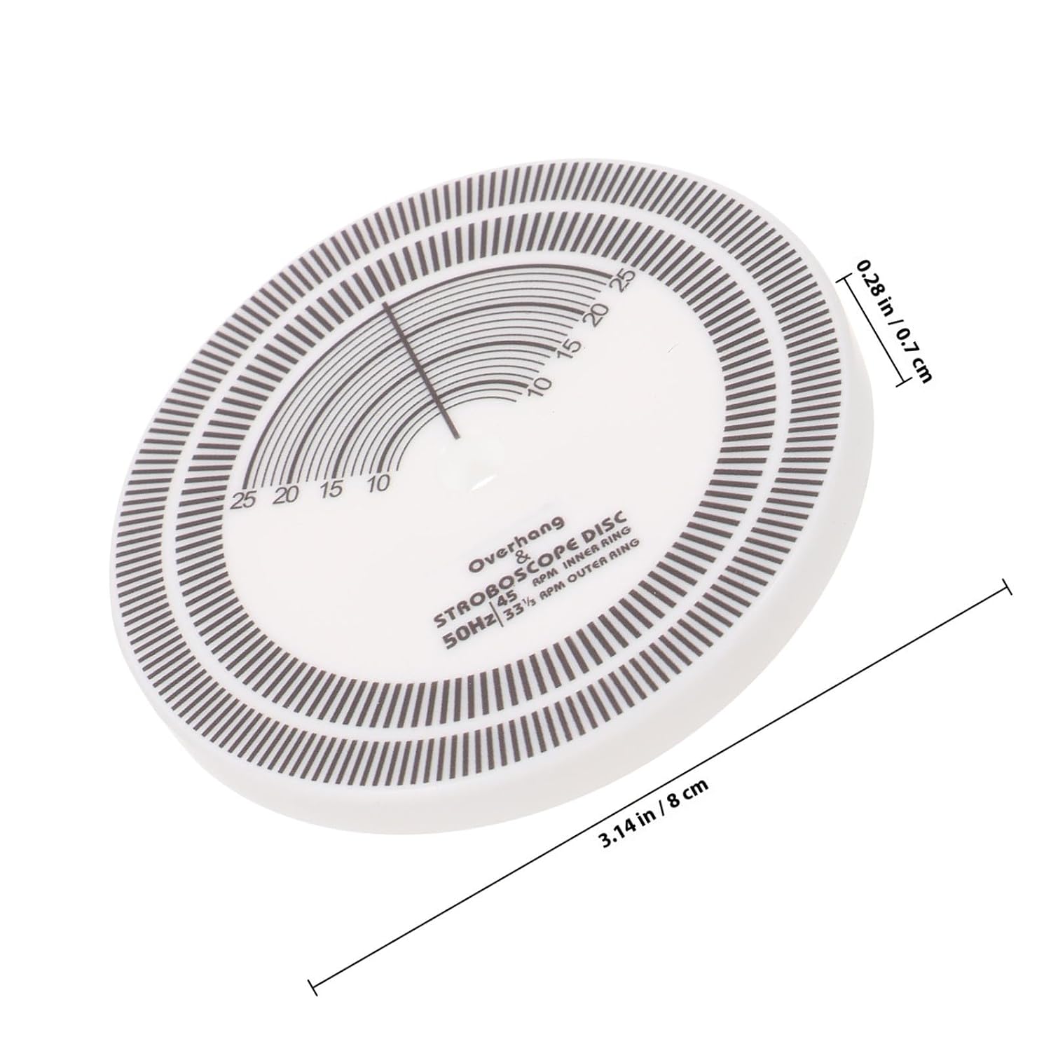 Generic High Accuracy Vinyl Record Speed Tester Calibration Disc for Vinyl Record Player with Anti-Slip Acrylic Material and High Performance Speed Calibration Tool