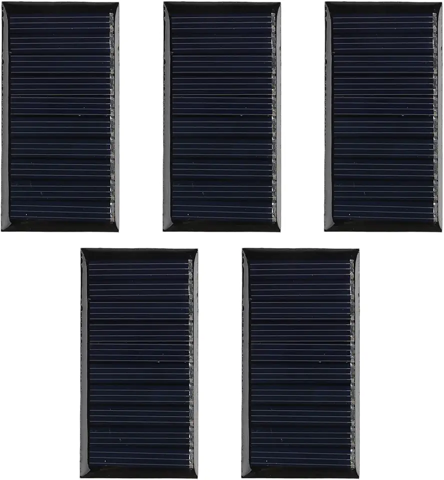 - Pacote de mini painéis solares – Placa de carregamento policristalina de 30 x 60 mm 0,25 W 3,7 V para projetos solares DIY, luzes de jardim, placas publicitárias e dispositivos de baixa potência