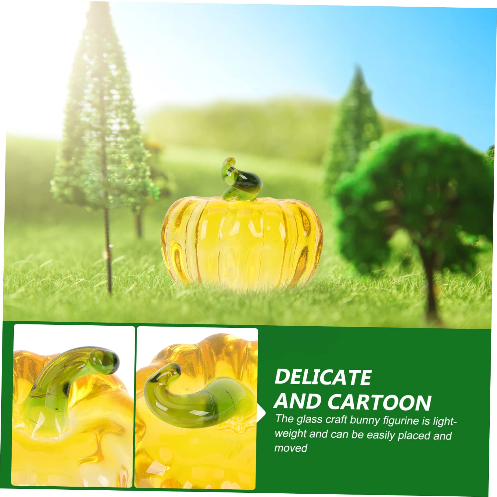 5 Pezzi Di Zucca Di Cristallo Realistica Zucca Artificiale Zucca Decorativa Ornamento Per Casa E Ufficio