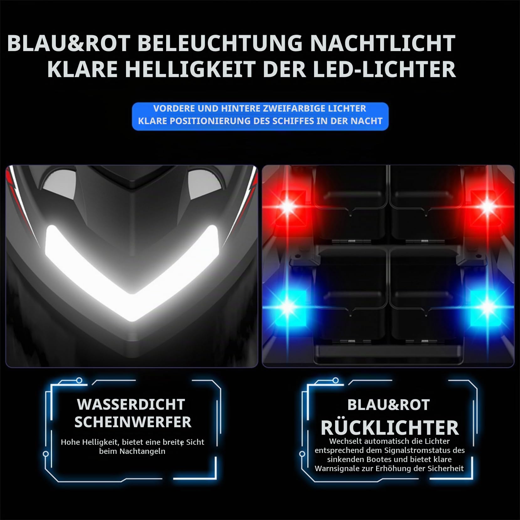 GPS RC Angelköder Boot Dual Antenna 4 Hoppers 500M GPS 3KG Köderboot zum Karpfenangeln Ferngesteuertes Angelnest Boot RC Köderboot mit Tasche (Schwarz)
