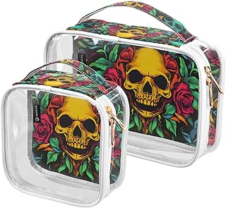 2 Pack Colored Rose Skull clear decorative to...
