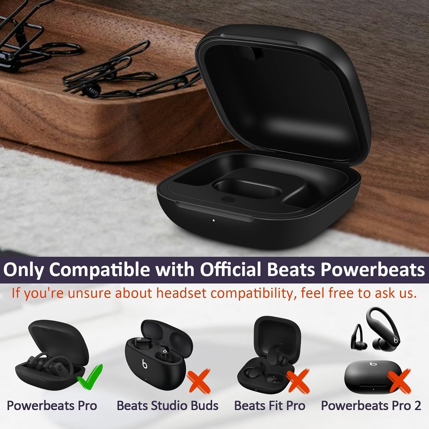 Jinstyles Charging Case Replacement Compatible for Powerbeats Pro Charger with Bluetooth Pairing Sync Button, 700mAh Built-in Battery (Not Include Powerbeats Pro) - Image 7