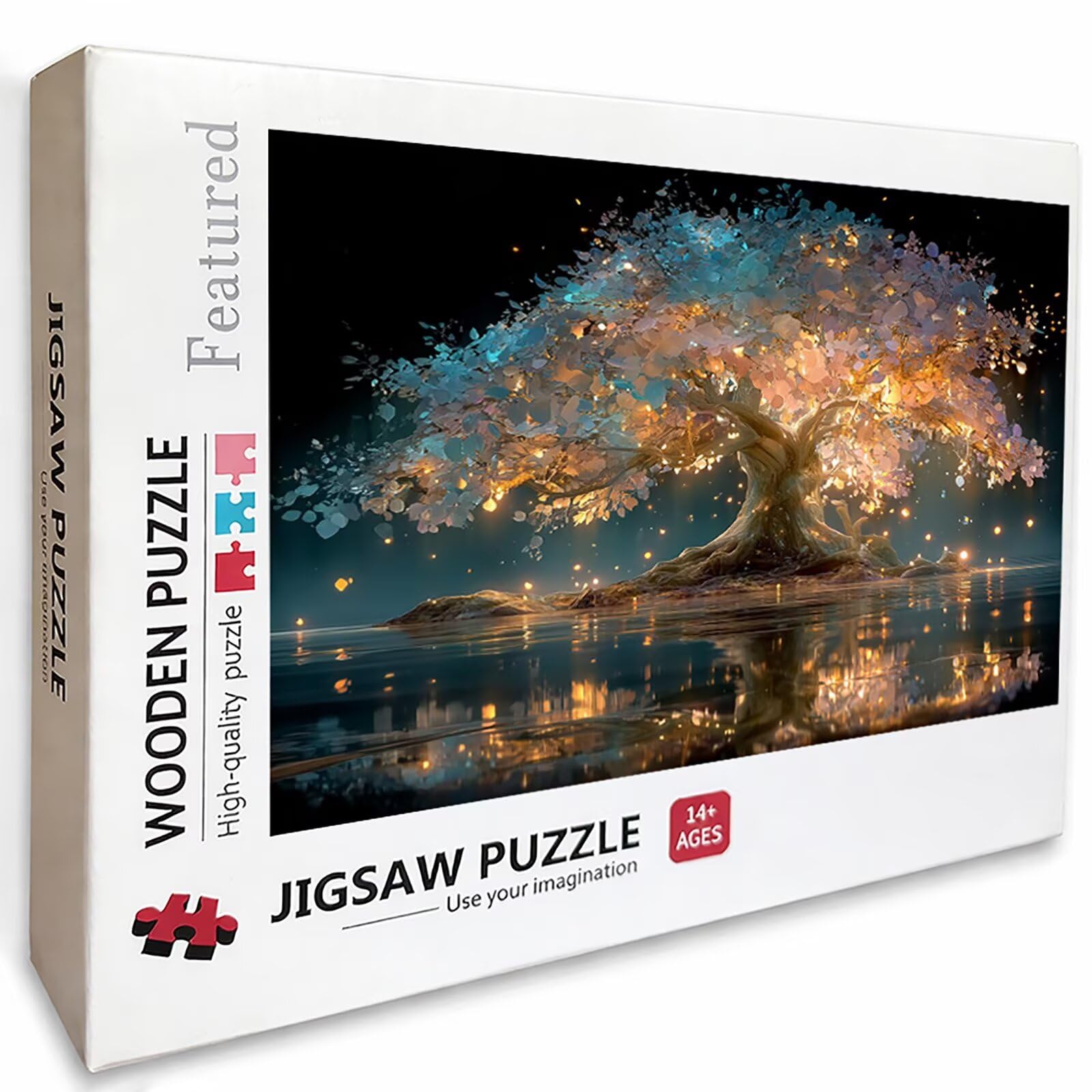 6000 Pieces Jigsaw Puzzle for Adults Flower, Tree Wooden Puzzles with Box, Letter on Back, Challenging Funny Games Crafts for Adults Kits, Hard Difficult Family Activity Games, Gifts (70x41in), F-9276