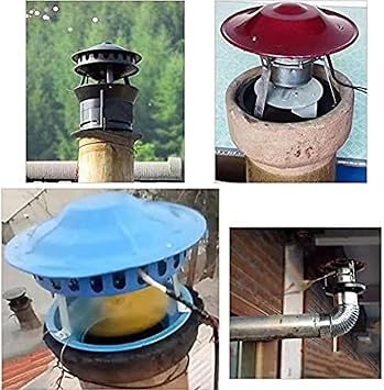 AMNOOL Chimney Fan, 120W Chimney Ventilation Fans, Fireplace Smoke Extractor Pumps, Electric Chimney Fan Flue Chimney Exhaust Fan Blower Fan-1