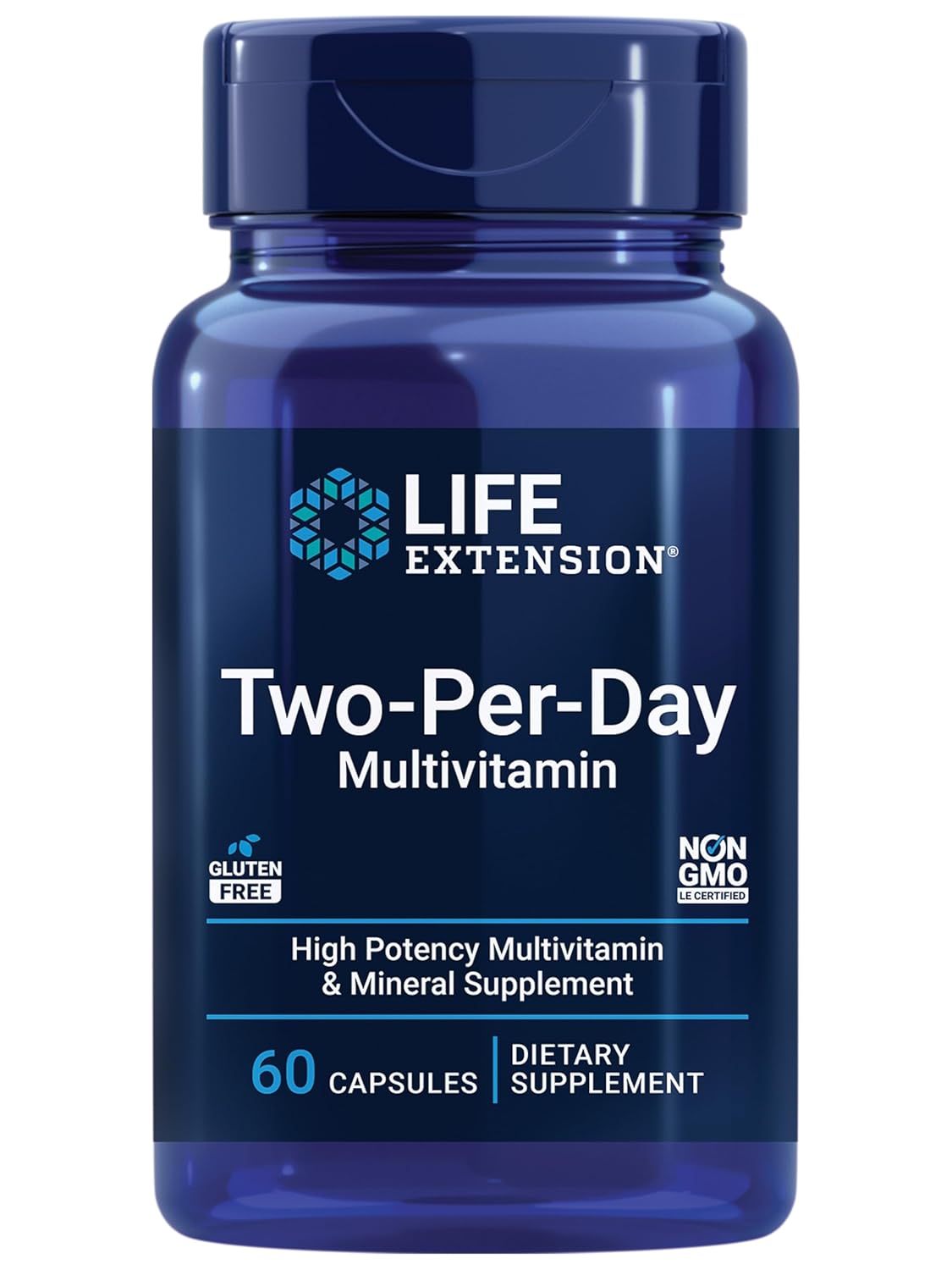 Life Extension Two-Per-Day Multivitamin bottle front view