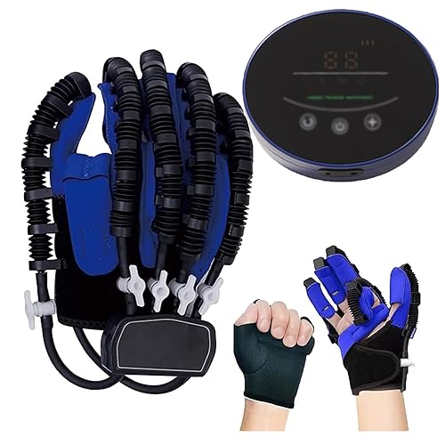 Rehabilitation Robot Gloves,Trainer For Hands And Fingers,Stroke Hemiplegia Fingers Recovery Gloves,Rehab Orthosis Stroke Hand Splint (Right Hand L)