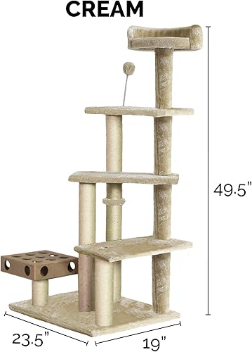 Miniatura 20 de Furhaven - Árbol para gatos, árbol de 59.8 pulgadas de alto para gatos de interior, con postes rascadores de sisal, condominio y juguetes, torre