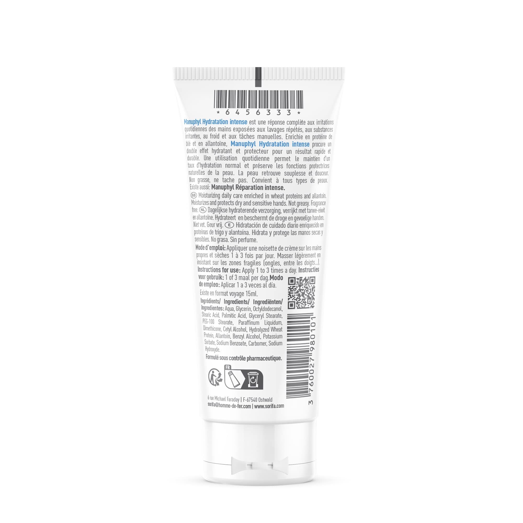 Cartón estándar de 40 Manos Regeneradora, Protectora e Hidratante, Tubo 100 ml