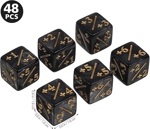 Miniatura 7 de Magic The Gathering MTG - 48 contadores de dados MTG + 1 contador de dados negros para la reunión CCG MTG tarjeta accesorios de juegos