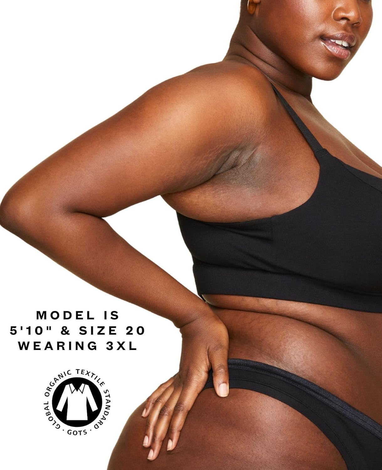 Subset Women’s Low Rise Organic Cotton Thong 3 Pack,Breathable Tag Free,Comfortable Everyday Thong, No Show Knickey Underwear - Image 4